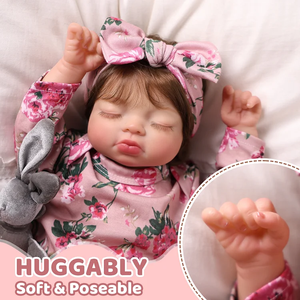 Muñeca Bebé Reborn Babeside Tobey de 17 Pulgadas, con Extremidades de Vinilo, Cuerpo de Tela Suave, Muñeca Bebé Reborn Dormida - Product Image 6