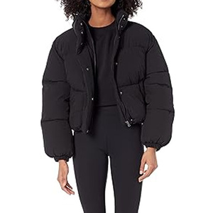 Blouson court matelassé pour femme 2026 avec logo personnalisé, col montant, grande taille, caractéristiques de la saison hivernale - Product Image 4
