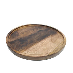 Assiette ronde en bois de couleur naturelle pour la cuisine et la table en gros Assiettes et plats pour la vaisselle Assiette de service - Product Image 1