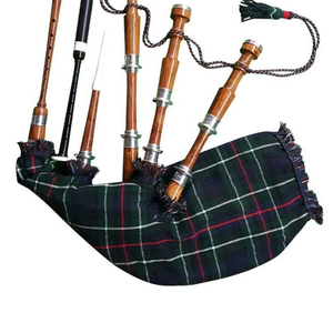 Gaita escocesa de madera de rosa marrón profesional de tamaño completo, monturas plateadas, Gaita Escocesa de madera para uso práctico - Product Image 3