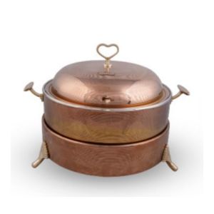 Cubo Rose Gold Stainless Steel Chafing Dish Square Buffet <b>Food</b> Warmer with Glass Lid for Hotel Catering Events - Product Image 3