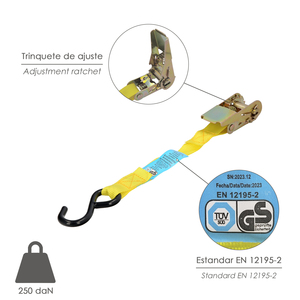 Cinghia di fissaggio a cricchetto 25 mm x 4,5 metri (2 unità) - Product Image 3