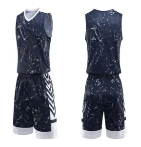 2022最新篮球可逆制服设计您自己的升华印刷定制大学男子定制球衣篮球