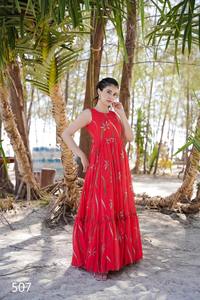 Nueva llegada de las mujeres elegantes del partido Anarkali Kurti pesado Digital impreso trabajo traje vestido hecho étnico desgaste al por mayor proveedor - Product Image 3