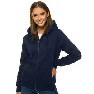 2025 Sudadera con capucha y cremallera completa para mujer 100% algodón polar Streetwear sudadera 300 GSM logotipo personalizado etiqueta privada invierno tamaño opciones de Color - Product Image 1