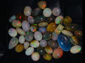 Pierre précieuse d'opale éthiopienne naturelle faite à la main coupe à facettes fabrication de bijoux et accessoires composants pierre lâche - Product Image 3