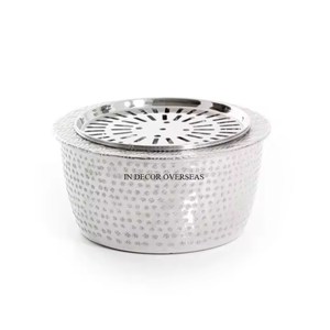 Aspecto llamativo Acabado de color plateado Brillante Pulido Metal resistente Hecho Dallah para suministros de calentamiento de tetera y cafetera - Product Image 2