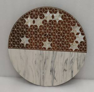 Classic Design Wooden <b>Storage</b> <b>Tray</b> for Home Hotel Restaurant Accessories Serving <b>Tray</b> Gray Color Round Shape Wooden <b>Storage</b> <b>Tray</b> - Product Image 6