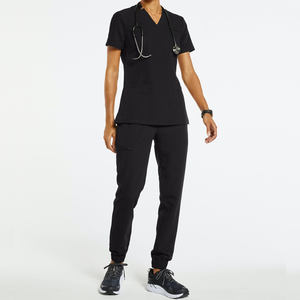 Uniforme d'hôpital extensible doux de qualité supérieure, blouses médicales extensibles, uniformes de soins de santé personnalisés, pantalons larges évasés, ensembles d'uniformes de blouses - Product Image 5