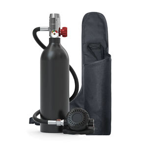 Bouteille de plongée sous-marine 1L en aluminium, mini-cylindre d'air portable, valve DIN, équipement sous-marin - Product Image 1