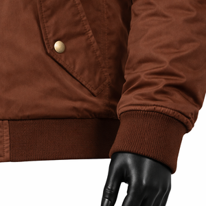 Chaqueta Bomber Acolchada Personalizada OEM, Cortavientos con Cremallera, Estilo Urbano Casual, Tallas Grandes hasta 6XL, Bordado y Teñido, Cuello Alto - Product Image 5