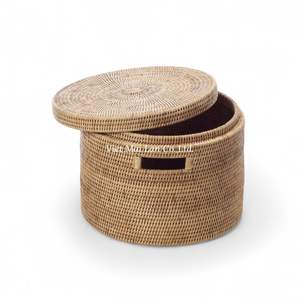 Premium Quality Handmade Rattan <b>Storage</b> <b>Box</b> Made From Natural Fiber For Home <b>Storage</b> And <b>Decorative</b> Use - Product Image 2