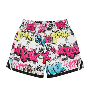 Pantalones cortos deportivos de verano para hombre, de baloncesto, gimnasio, transpirables, de malla de poliéster 100%, con estampado personalizado, de cintura media, informales, al por mayor - Product Image 6