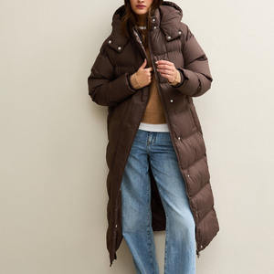 Manteau d'hiver matelassé long pour femmes, de haute qualité, en gros - Product Image 4