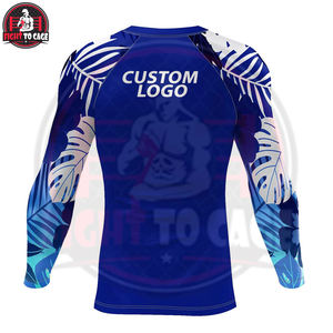 Rashguards MMA pour hommes écologiques, qualité supérieure, séchage rapide, manches longues, tissu 220 grammes, prix de gros compétitif - Product Image 2