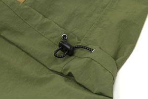 Anorak แจ็คเก็ตกันลมมีฮู้ด ripstop สีน้ำตาลมะกอกมาใหม่กีฬาลำลองมีโลโก้ที่กำหนดเองได้กันลม - Product Image 5