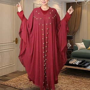 Thobe / Thawb OEM Venta directa de fábrica Vestido largo islámico Mujeres Ramadán Ropa Color liso Mujeres Abaya - Product Image 3