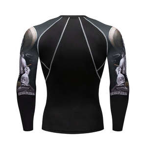 Chemises de compression pour hommes de qualité supérieure personnalisables BJJ MMA Rash Guard vêtements de sport de qualité supérieure Service OEM - Product Image 3