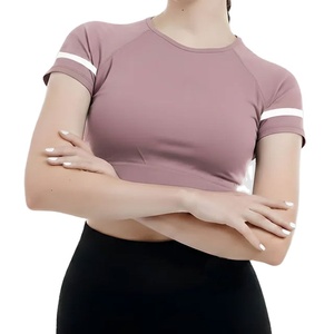 Top Corto Deportivo de Verano para Mujer, 100% Algodón, Ligero, Ajustado, Cómodo, de Secado Rápido y Elástico, con Cuello en V - Product Image 1