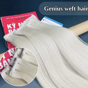 Articles chauds 2024 !!! Extensions de cheveux de trame plate cheveux de trame blonds naturels droits prêts à expédier - Product Image 3