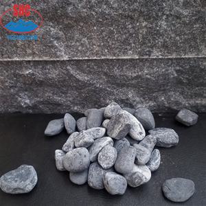 Revêtement de sol granulaire en pierre naturelle, pierre grise, galets et galets pour l'extérieur Application de galets et pavés gris ronds - Product Image 4