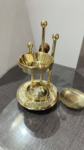 เครื่องพ่นน้ำมันหอมระเหยทองเหลืองแท้ปรับอากาศได้เครื่องหอมทางศาสนาสไตล์วินเทจสำหรับบ้านสำนักงาน - Product Image 6