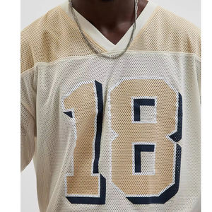 T-shirt de football personnalisé OEM 100 % coton pour homme, streetwear, sérigraphie, coupe ample unie, manches courtes, écologique - Product Image 4