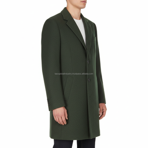 Série de manteaux en laine pour hommes sur mesure, designs à carreaux et unis de qualité supérieure, fabrication OEM, étiquette privée, directement de l'usine - Product Image 3