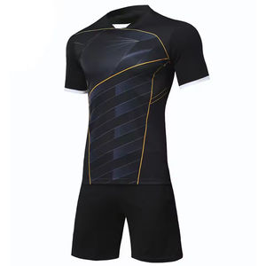 Ensemble d'uniformes de football personnalisables pour hommes pour l'hiver Design de logo gratuit Impression par transfert de chaleur Col rond Manches courtes Respirant - Product Image 1