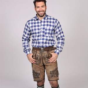 Chemise à carreaux coupe cintrée pour homme Chemise boutonnée à carreaux en coton de haute qualité pour les soirées formelles, décontractées et décontractées d'affaires - Product Image 1