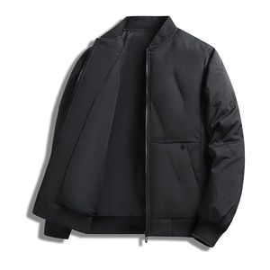 Veste polaire en toile avec logo personnalisé pour hommes Tissu respirant d'épaisseur standard avec logo à l'avant Veste d'hiver décontractée - Product Image 2