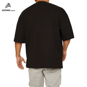 Chemise décontractée pour homme de haute qualité 100% coton respirante à séchage rapide Couleur unie Imprimé en relief Demi-manches Sans col Style vintage - Product Image 2