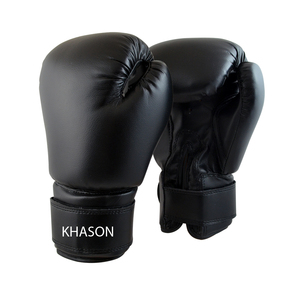 Gants de boxe MMA professionnels de haute qualité KHASON, fabriqués sur mesure, design Karachi, créez vos propres gants en cuir pour fermeture 8OZ 12OZ - Product Image 1