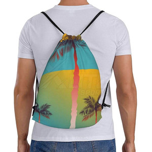 High Performance Foldable Simple Sports <b>Drawstring</b> Gym <b>Bag</b> Breathable Polyester Enhanced Safety Large Capacity for Active Use - Product Image 6