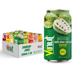 Jus de corossol frais pressé, goût original, 330 ml, en conserve, OEM ODM, fabricant vietnamien, personnalisable - Product Image 1
