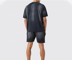 2024 été personnalisé imprimé 100% coton lourd à manches courtes T-shirts hommes 100% coton T-shirt pour hommes coupe ample imprimé - Product Image 3