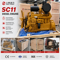 Moteur diesel SDEC série SC11 CATT 3306, 220 CV, 6 cylindres, turbocompressé, refroidi par eau, pour excavatrice, chargeuse, équipement de construction
