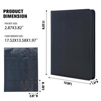 Portable Amovible Baseball Game Trading Collector Album Card Binder Contient des protecteurs 16 Pocket Trading Card Binder
