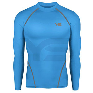 Camisas de compresión de manga larga para jóvenes de color sólido Camisas de compresión de gimnasio personalizadas lisas - Product Image 2