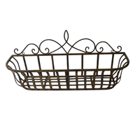 Support de jardinière en fer pour fenêtre, support mural en métal noir, étagère de garde-corps, support de pot de fleurs rectangulaire pour balcon extérieur