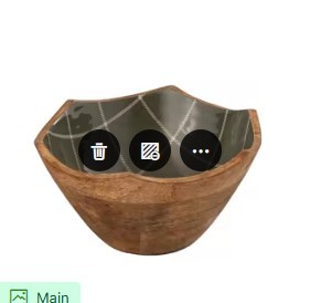 Bol rond en bois artisanal avec finition à grain naturel parfait pour les salades servant des collations cadeau de décoration de cuisine élégant et durable - Product Image 2