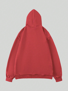 เสื้อฮู้ดแบบสวมหัวผ้าฟลีซปักลายขนาดใหญ่พิเศษสำหรับฤดูหนาว - Product Image 6