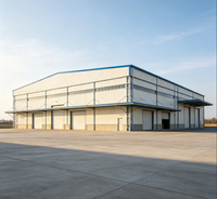 Bâtiment commercial préfabriqué en acier léger Huayi, entrepôt, atelier métallique avec services de soudage et de découpe