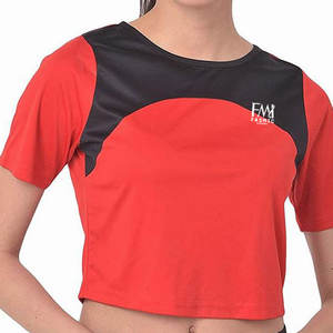 Most Fashionable Color Loose <b>Fit</b> Oversized <b>Cropped</b> <b>T</b> <b>Shirt</b> With Customize Design O Neck Women's <b>Shirts</b> - Product Image 4