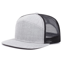 Vente en gros Chapeaux Snapback 7 panneaux Polyester durable Broderie 3D personnalisée OEM/ODM Streetwear Casquettes Snapback