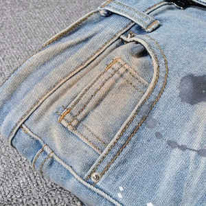 Top qualité matériel hiver hommes Denim pantalon nouveau Style tendance Hip Hop hommes Denim jean Slim Fit Streetwear Denim jean pantalon - Product Image 4