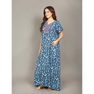 Evolove Women's Liva Viscose Maxi Nighty Pocket <b>Spaghetti</b> Strap Super Soft Comfortable XS Size Woven Fabric BreathablePJ Style - Product Image 5
