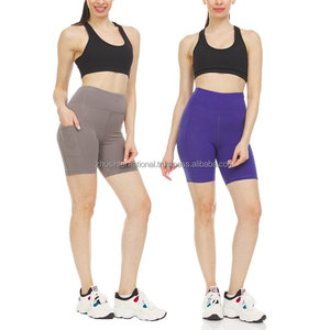 Pantalones cortos elásticos de Yoga para motorista, Shorts de compresión activa, Control de barriga, 100%, venta al por mayor, servicio OEM - Product Image 2