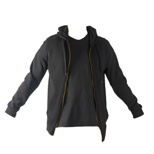 Sweat à capuche de sport d'hiver pour homme, coupe oversize, couleur unie, athlétique, pour la gym, l'entraînement, la course, en coton, polyester et polaire, anti-humidité et séchage rapide - Product Image 1