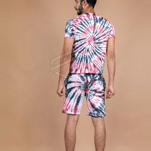 Ensembles shorts d'été pour hommes, vêtements de rue décontractés, t-shirt et short à manches en tissu éponge imprimé de grande taille, style formel - Product Image 2